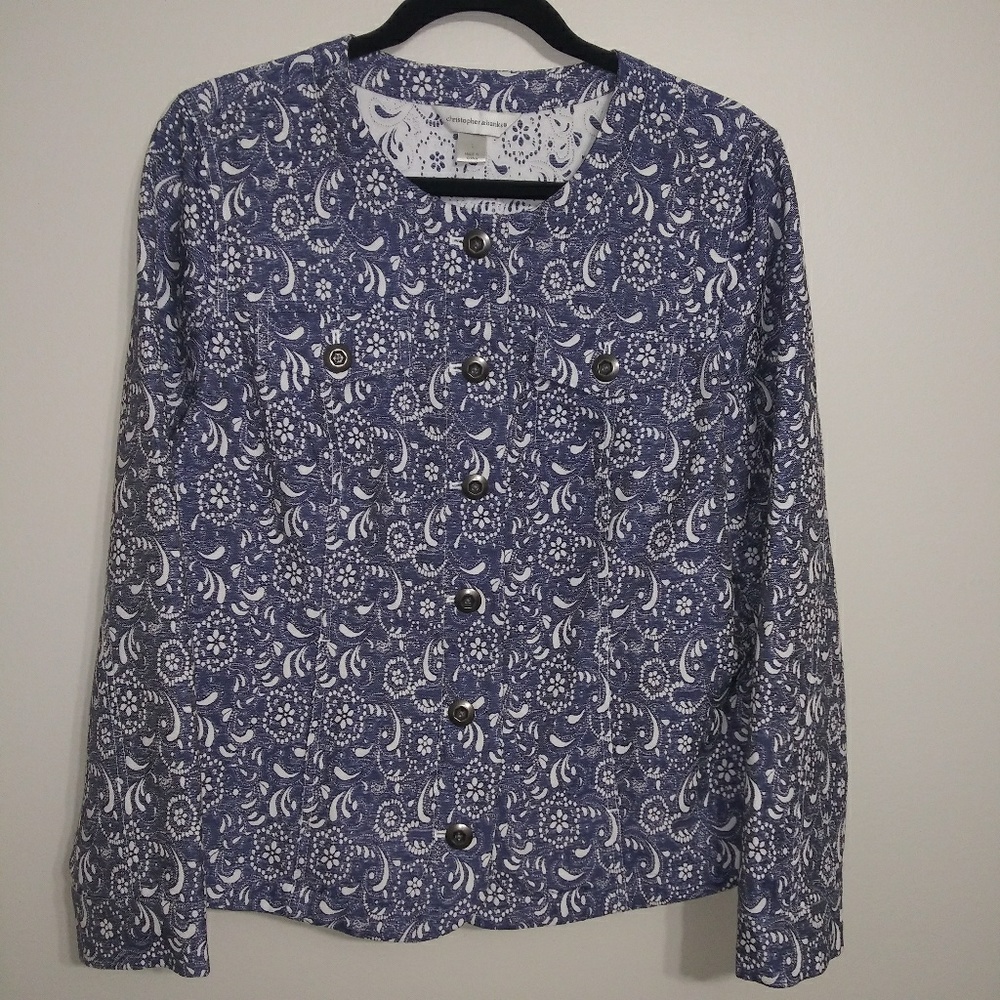 🍒 Christopher & Banks paisley/floral print jacket
